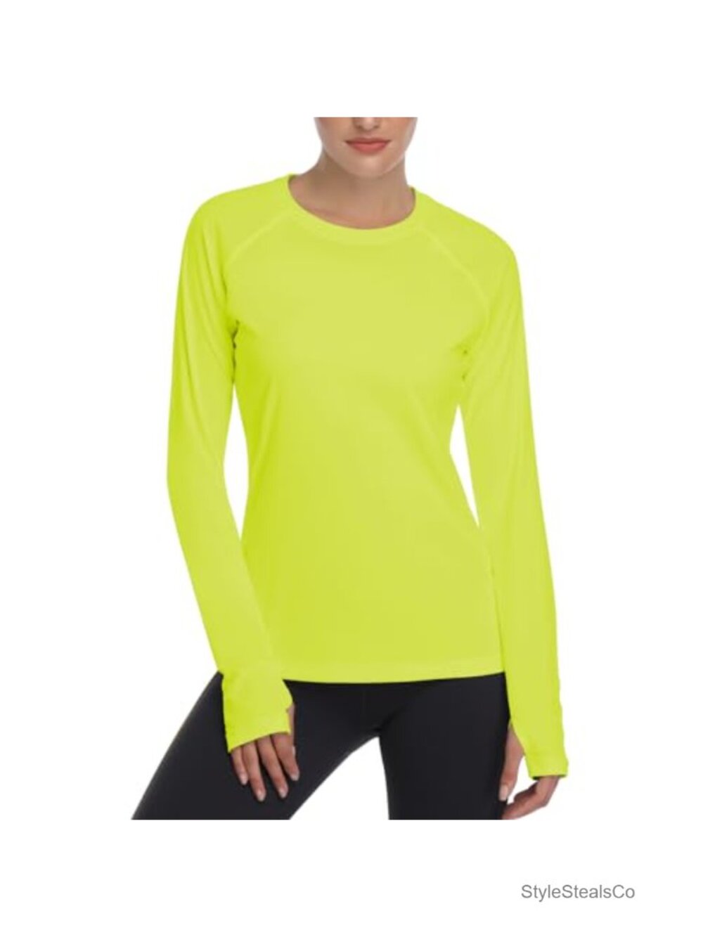 UPF 50+ Long Sleeve Sun Protection Running Hiking Top with Thumb Holes